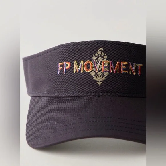 Free people movement tee time visor/ navy multi NWT - Picture 3 of 4